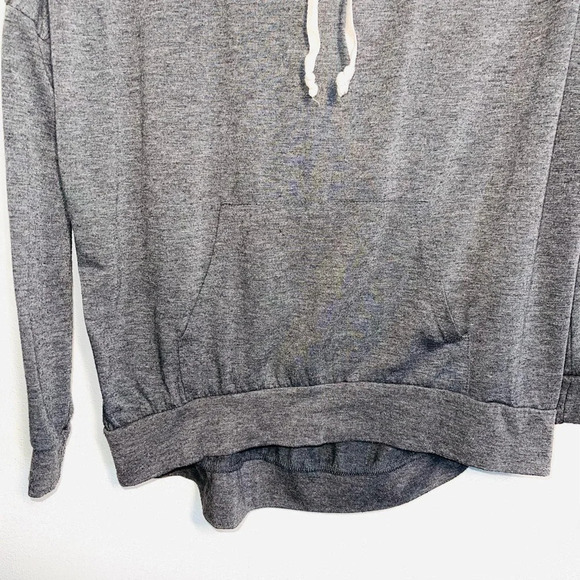 Brandy Melville Layla Dark Gray Hooded Tunic Sweatshirt One Size Women’s - Picture 5 of 12